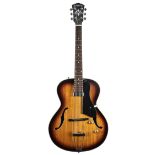 2009 Washburn HB15 TSE hollow body electric guitar, made in China; Finish: tobacco sunburst;