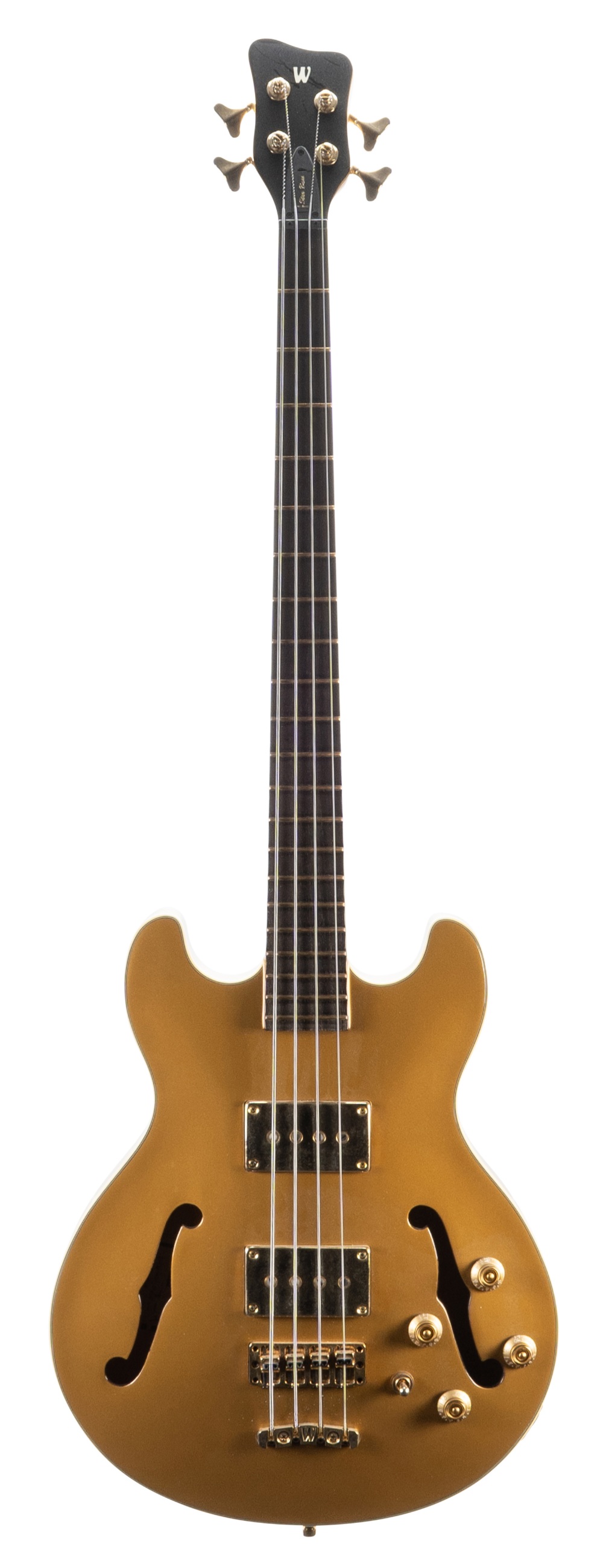 Warwick Pro Series Star bass 4 FR bass guitar, made in Korea, ser. no. C-0xxxxx-11; Finish: gold;