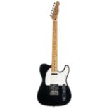 1990s Squier by Fender Telecaster electric guitar, made in Korea, ser. no. S9xxxx6; Finish: black,