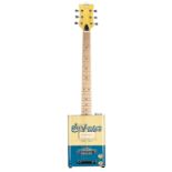 Bohemian Guitars 'Surf Wax' oil can guitar; Fretboard: maple; Frets: good; Electrics: working;