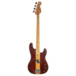 1980s Satellite bass guitar, made in Japan; Finish: walnut with natural centre stripe, various