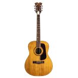 Goya 172 acoustic guitar made in Sweden, circa 1969, ser. no. Y0xxx7; Back and sides: mahogany,