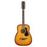 Boosey & Hawkes The Hawk twelve string acoustic guitar; Back and sides: mahogany, minor marks;