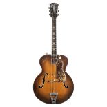 Late 1940s Straten Club 40 archtop guitar in need of restoration, soft bag