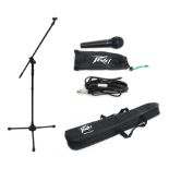 Peavey PVI100 microphone outfit with stand, cable and soft bag; together with a keyboard stand and