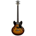 1964 Gibson EB2 bass guitar, made in USA, ser. no. 6xxx8; Finish: sunburst, minor lacquer marks,