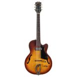 1960 Guild M-65 3/4 hollow body electric guitar, made in USA, ser. no. 1xxx0; Finish: sunburst,