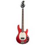 Ernie Ball Music Man Stingray bass guitar, made in USA, ser. no. E4xxx6; Finish: candy apple red,