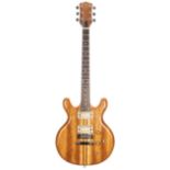 1970s The Asama double cut through neck electric guitar, made in Japan; Finish: natural, minor