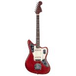 1966 Fender Jaguar electric guitar, made in USA, ser. no. 2xxxx8; Finish: candy apple red with