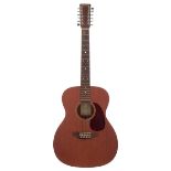 2001 C.F. Martin & Co. J12-15 Mahogany Top Jumbo acoustic guitar, made in USA, ser, no. 7xxx9;