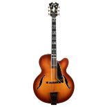 2008 D'Aquisto DQ-NYE ALB New Yorker electric jazz guitar; Finish: amber burst; Fretboard: ebony;