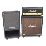 Marshall bass guitar rig comprising a 1984 Marshall JCM800 Bass Series Mk II 100 watt head, ser. no.