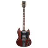 1971 Gibson SG Standard electric guitar, made in USA, ser. no. 9xxxx2; Finish: cherry red, various