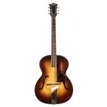 1962 Hofner Congress acoustic archtop guitar, made in Germany, ser. no. 1xxx6; Finish: brunette,