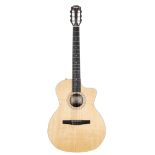 2016 Taylor 214CE-N nylon string electro-acoustic guitar, made in USA, ser. no. 21xxxxx62; Finish: