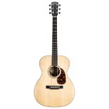2013 Jean Larrivee 0M-03W Peruvian walnut acoustic guitar, made in USA, ser. no. 1xxxx4; Back and