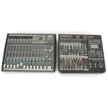 STK Professional Audio VX-1602N sixteen channel mic/line mixer; together with a Fostex VF-16 digital