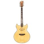 Skylark open neck design electro-acoustic guitar, hard case