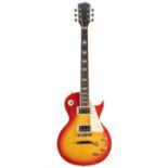 SX Guitars Les Paul style electric guitar, cherry sunburst, modifications including Wilkinson