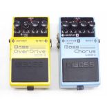 Boss ODB-3 Bass Overdrive guitar pedal; together with a Boss CEB-3 Bass Chorus pedal (2)