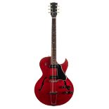 1996 Gibson ES-135 hollow body electric guitar, made in USA, ser. no. 9xxx6xx0; Finish: red, various