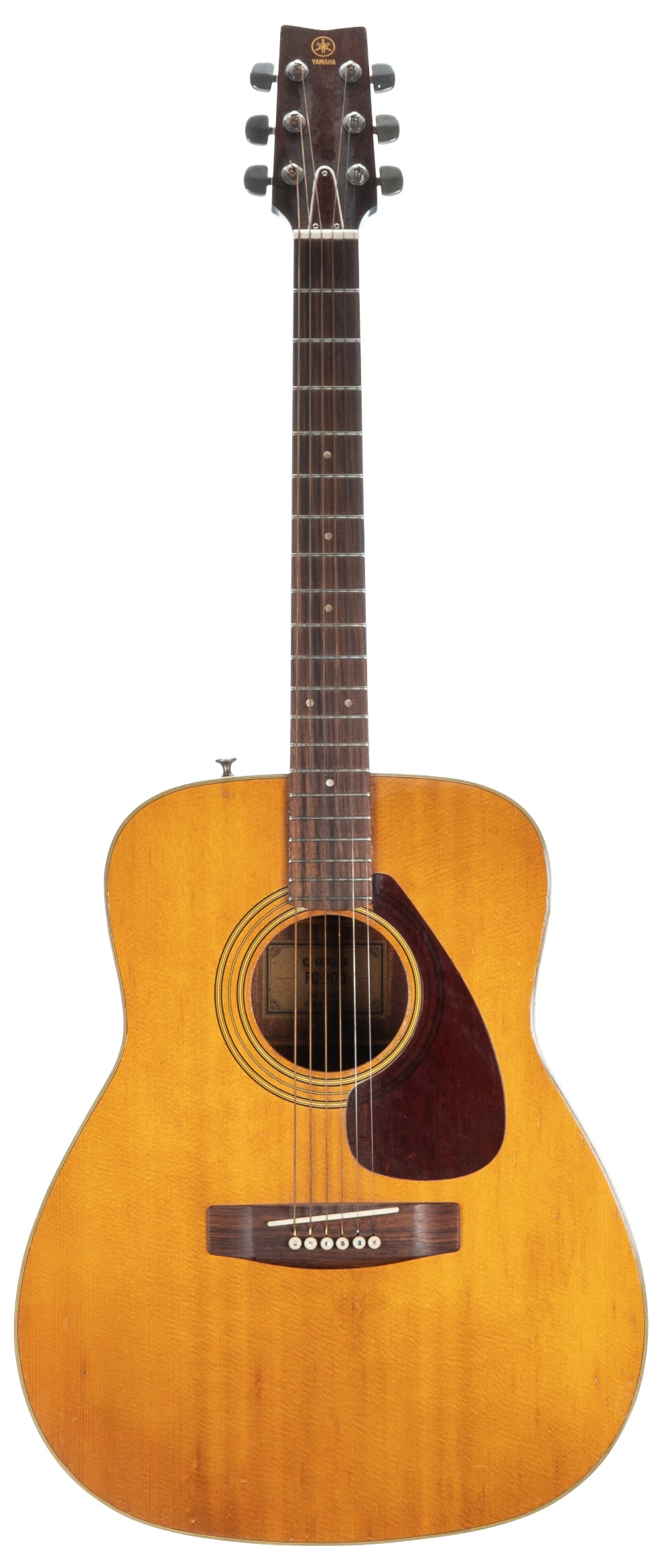 1970s Yamaha FG-200 acoustic guitar, made in Taiwan; Back and sides: mahogany, various heavy