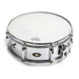 Slingerland Sound King 14" snare drum, brass badge; Finish: chrome; Serial no.: 37473