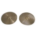 Vintage Zildjian 18" crash cymbal paired with another vintage Zildjian 18" crash cymbal (2)