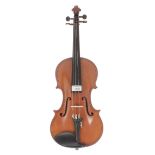 Mid 20th century Maggini copy violin, 14", 35.60cm, bow, case