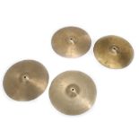 Two pairs of vintage Zildjian Hi-Hat cymbals (2)