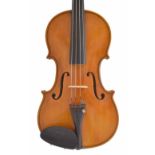 Hungarian violin labelled Andreas Menich, fece in Budapest anno 1966, 14", 35.60cm