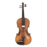 German violin circa 1900, 13 7/8", 35.20cm, case, bow