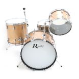 1960s Rogers drum kit, champagne sparkle finish, comprising 22" kick drum, 13" rack tom, 16" floor