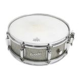 1966 Rogers Powertone 14" snare drum; Finish: silver sparkle; Serial no.: 14504