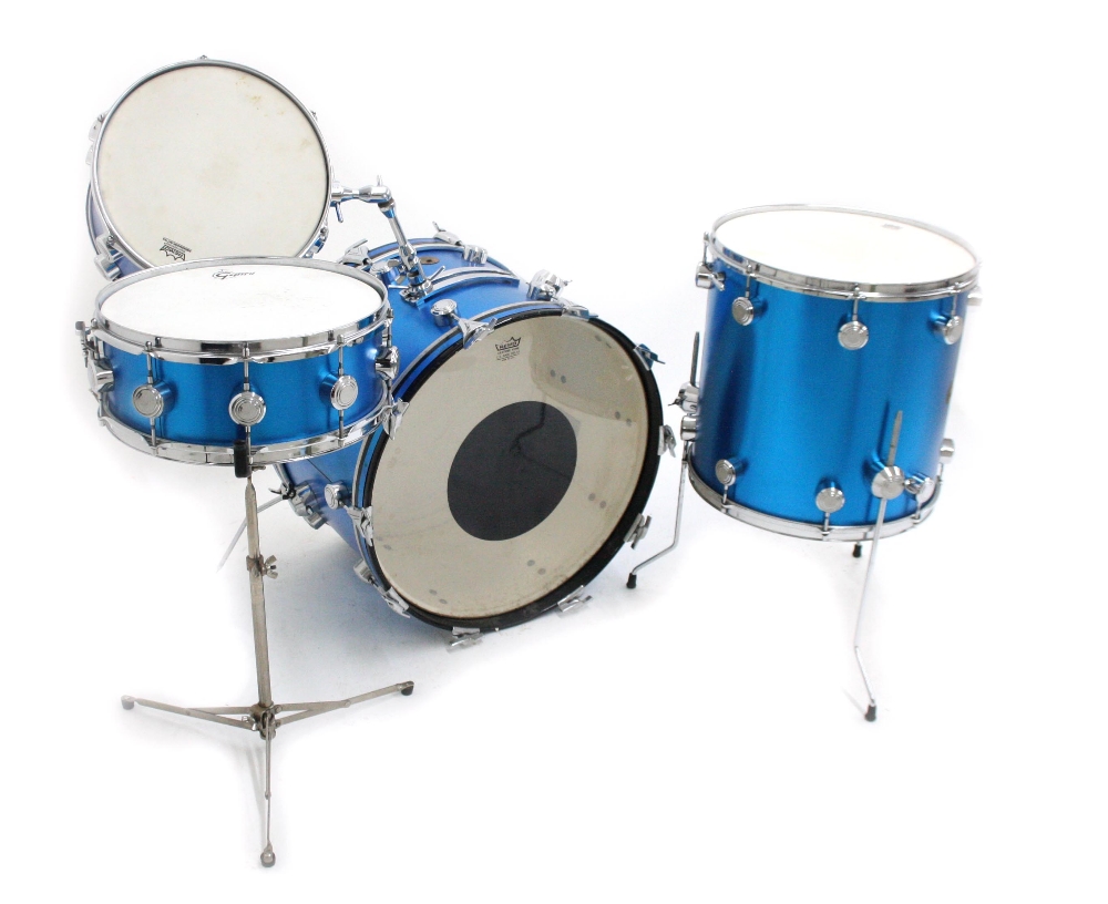 Hayman piece drum kit, electric blue finish, comprising 22" kick drum, 13" rack tom, 16" floor tom - Image 2 of 2