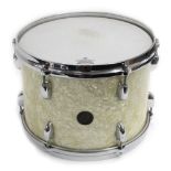 Gretsch 13" x 9" rack tom; Finish: white pearl (at fault)