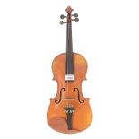 French three-quarter size violin labelled Modele d'apres, Jean Baptiste Vuillaume..., 13 1/4", 33.