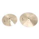 Sabian HHX legacy 12" splash cymbal; together with another a Sabian HHX Legacy 10" splash cymbal (