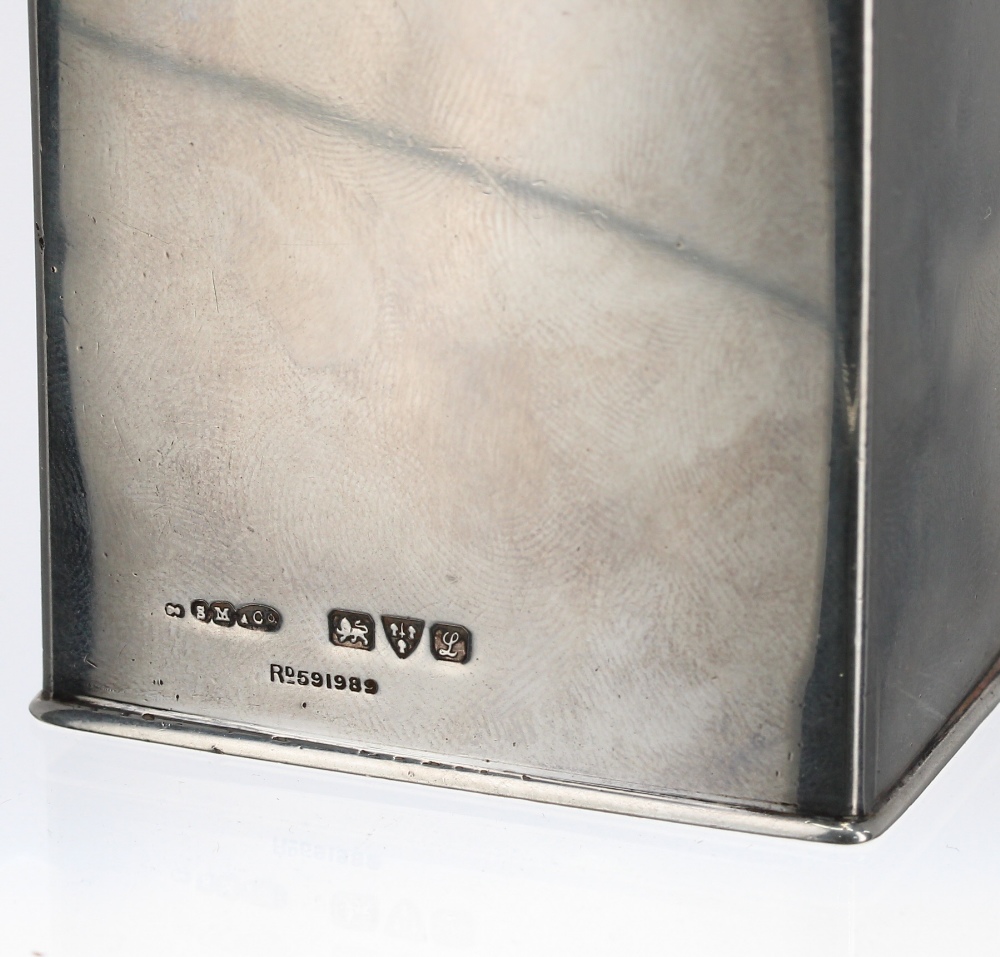 Sampson Mordan & Co. silver table lighter in the form of a 'Jerry'/petrol can, bearing the Russell - Image 2 of 3