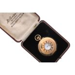 J.W Benson 9ct half hunter lever pocket watch, London 1936, signed three quarter plate movement, no.