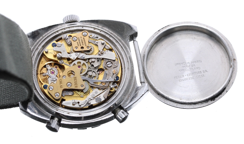 Heuer Autavia Chronograph automatic stainless steel gentleman's wristwatch, ref. 11063V, circa - Image 3 of 3