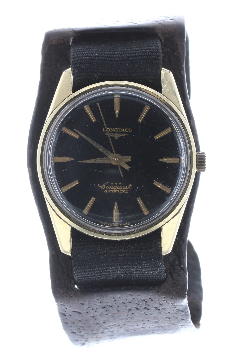 Longines Conquest *** automatic gold plated and stainless steel gentleman's wristwatch, ref. 9042,