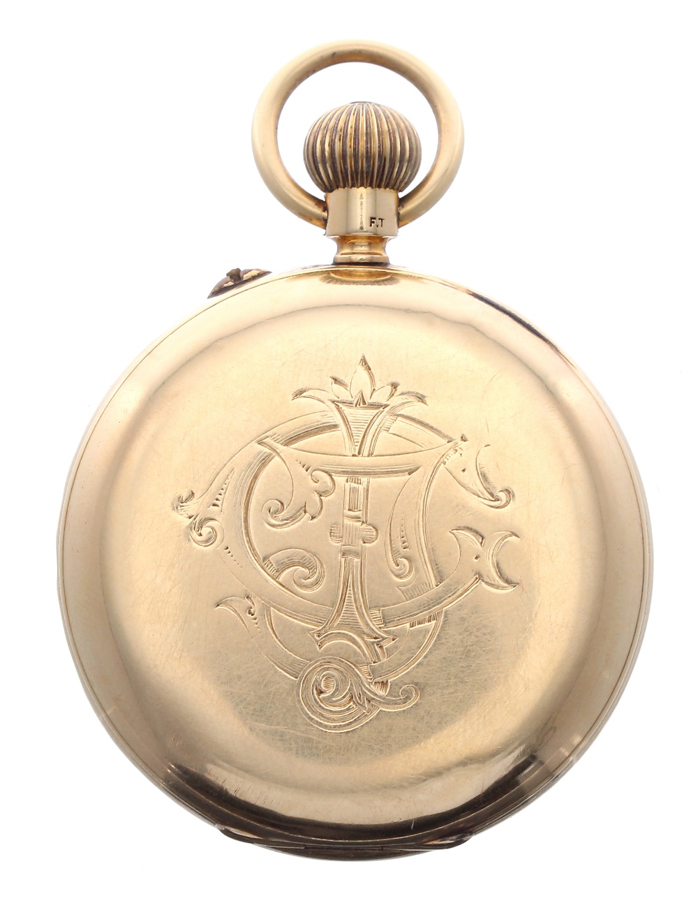 Goldsmiths & Silversmiths Company 18ct lever pocket watch, London 1908, signed three quarter plate - Image 2 of 3