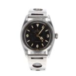 Rare Rolex Oyster Perpetual Precision 'Pre-Explorer' stainless steel gentleman's bracelet watch,
