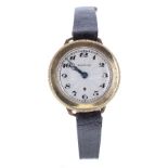 Harwood automatic 'bumper' gold filled gentleman's wristwatch, circular silvered dial with Arabic