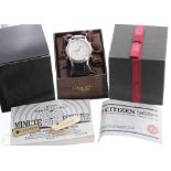 Citizen Quartz Minute Repeater calendar stainless steel gentleman's wristwatch, ref. 6760-G70471,
