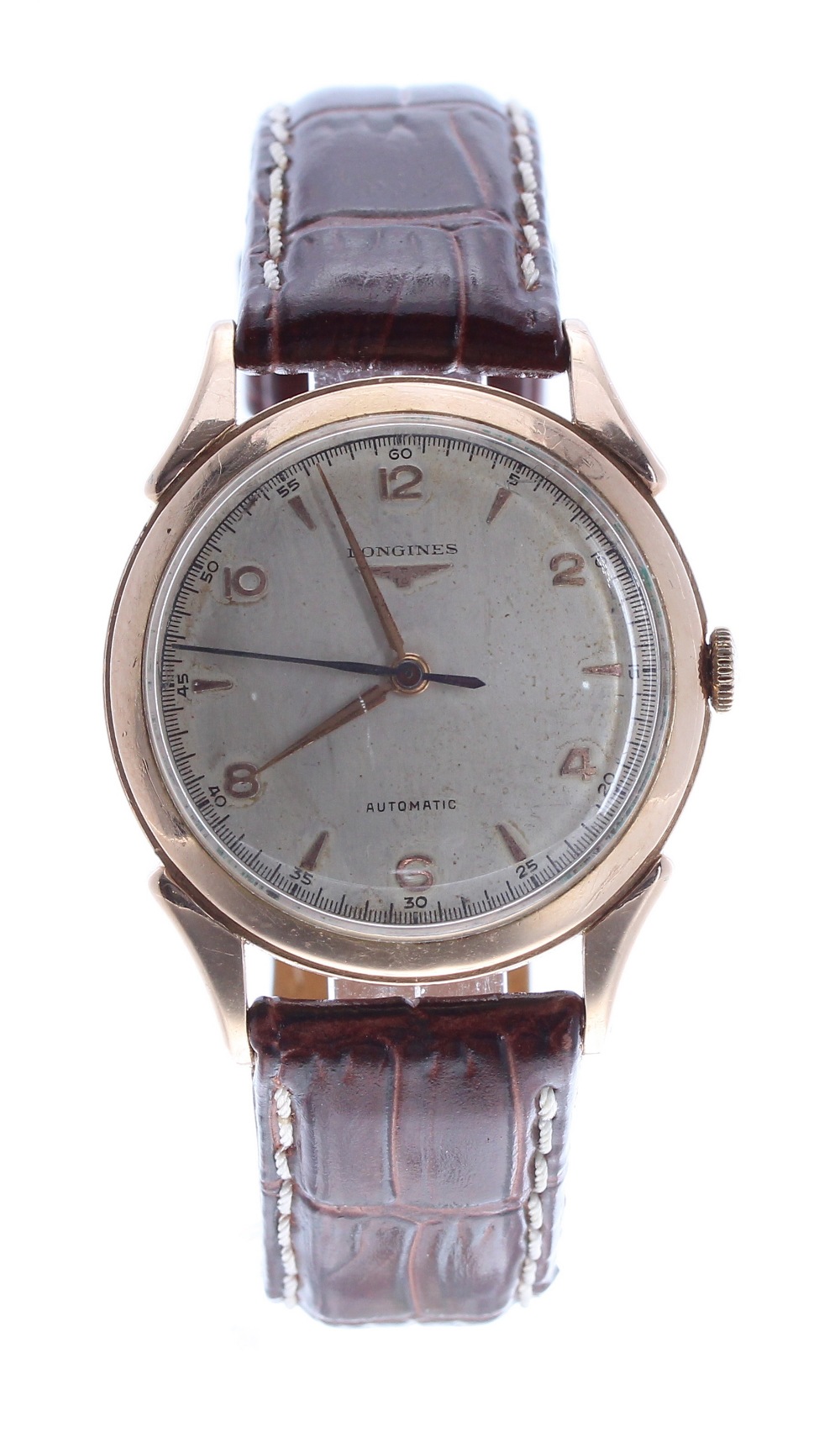 Longines automatic gold plated gentleman's wristwatch, ref. 6058, circa 1950, serial no. 8058416,