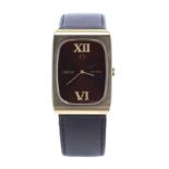 Omega Genéve rectangular gold plated and stainless steel gentleman's wristwatch, ref. 1110116, circa