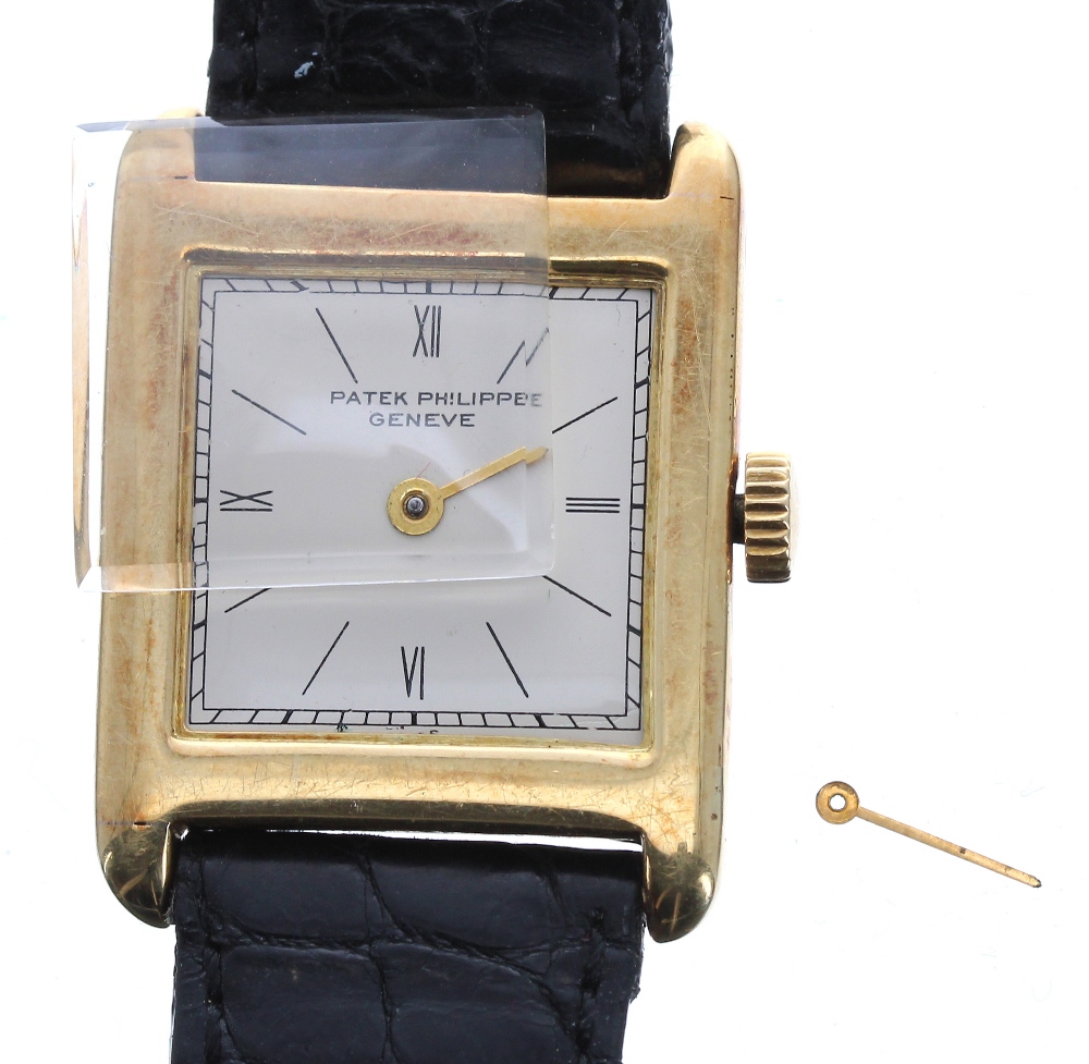 Patek Philippe, Geneve 18ct Gondolo gentleman's wristwatch of tank form, case no. 616498, movement - Image 2 of 4